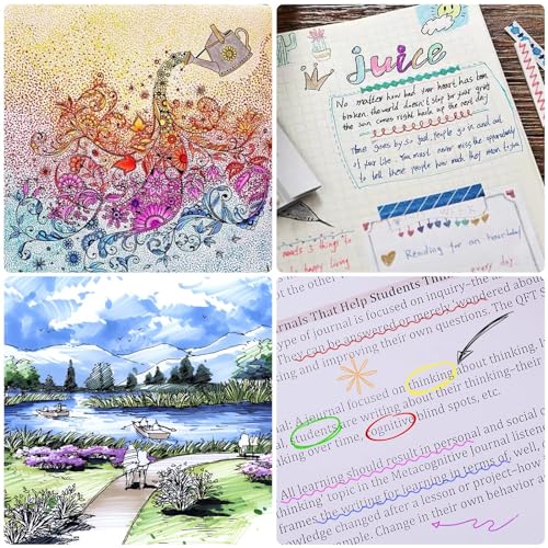 Image of URBAN BOX 12 Color Micro-Pen Fineliner Pen Set Ink Pens,Fine Point Liner Pen,Multi-Liner,Sketching,Anime,Artist Illustrating Drawing,Technical Drawing,Office Documents