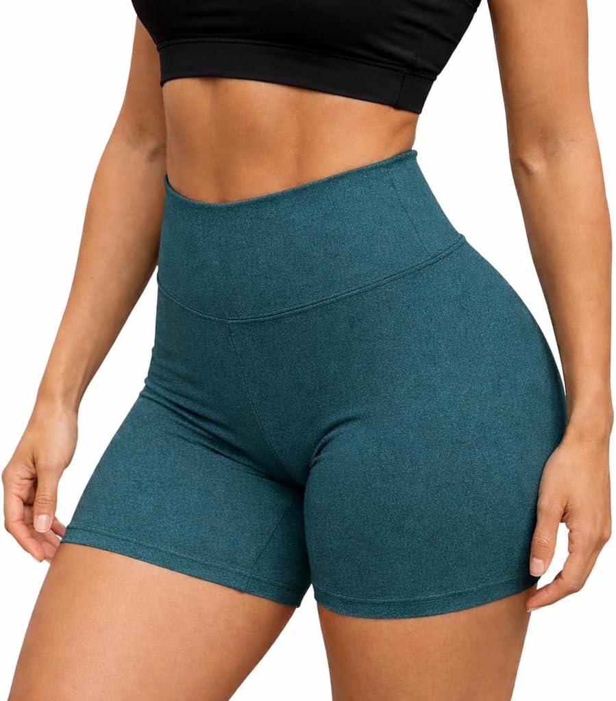 Women Workout Shorts Yoga Shorts Gym Workout Shorts High Waist Tummy Control Running Shorts