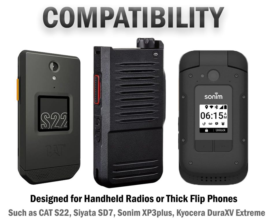 Nakedcellphone Pouch Case for Sonim XP3plus 5G Flip Phone - Black - image 7