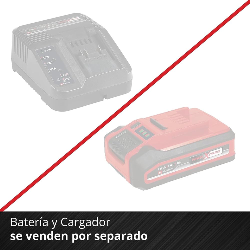 Einhell Soplador de Hojas a batería GE-LB 36/210 Li E-Solo Power X-Change (36 V, Iones de Litio, 210 km/h, 816 m³/h, Interruptor Turbo, Tubo de 3 escalones + Desmontable, sin batería ni Cargador)