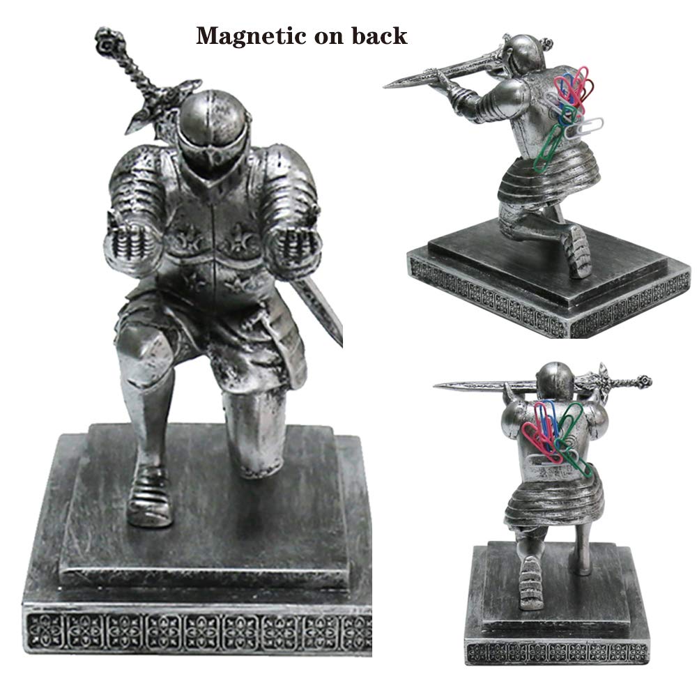 Magnetic Knight Pen Holder Desk Organizers and Accessories Resin Home Decor Pen Holder Organizer Knight Pen Stand Holder for Desk - Image 3