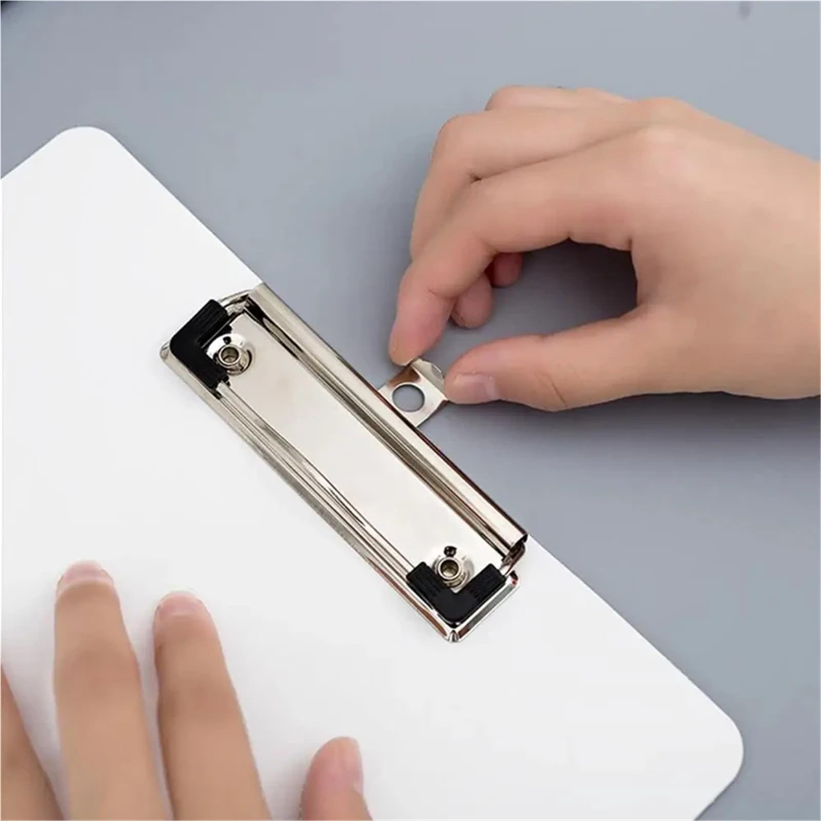 Clips para portapapeles montables, 20/40 unidades, clips de metal con agarre de goma para clase de negocios, suministros de papelería escolar, oficina (40 unidades)