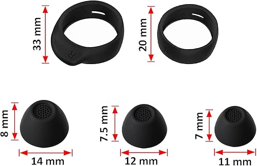Miniatura 5 de A-Focus Juego de 8 pares de ganchos de espuma para las orejas de Galaxy Buds FE Memoyr de repuesto, cómodos auriculares con alas de ala, kit de