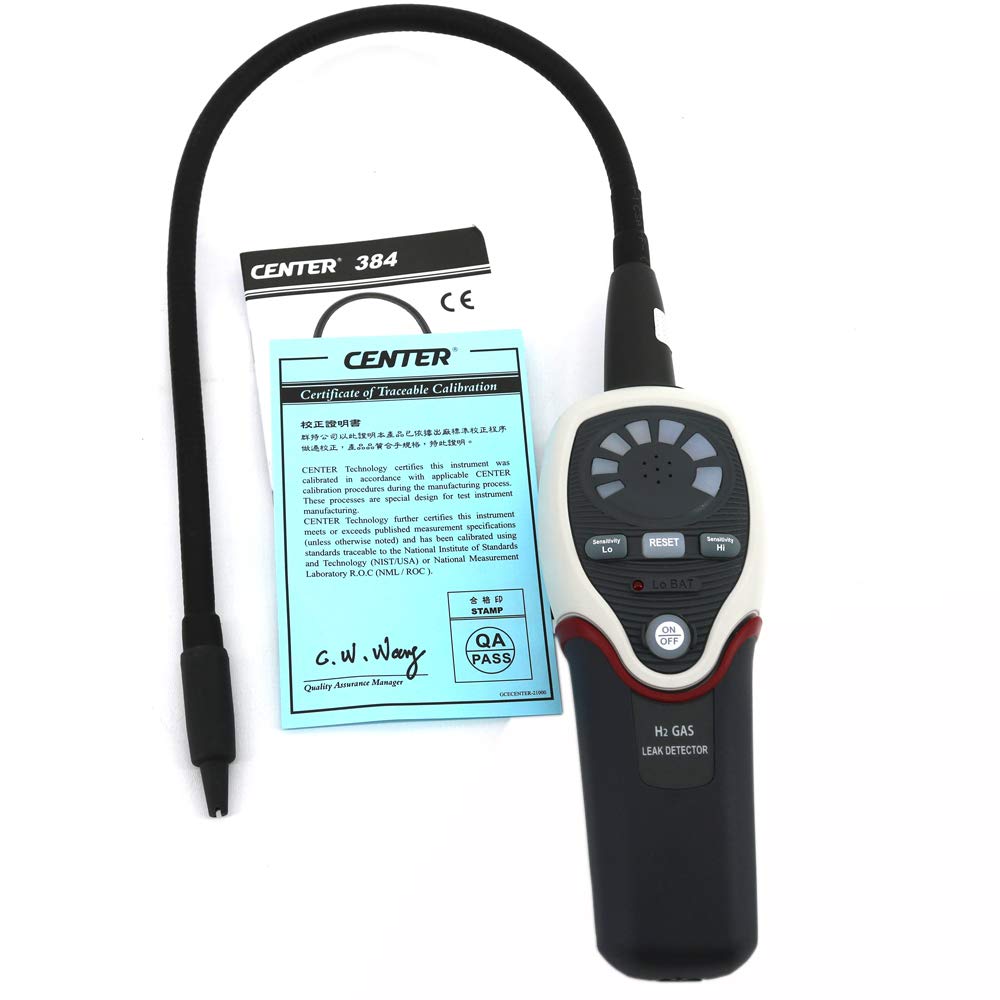 CENTER-384 - Detector de fugas de gas portátil con 5% de hidrógeno (H2) + 95% de nitrógeno (N), detector digital de refrigeración
