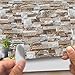 Hiser Adhésive Décorative à Carreaux pour Salle de Bains et Cuisine Stickers Carrelage, 20 Pièces Imitation Cuir Style Brique 3D Imitation Pierre Imperméables Auto-adhésifs Décoration (LA020,10cm)