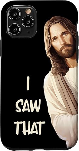 Miniatura 28 de iPhone 12/12 Pro Funny Jesus I Saw That Case