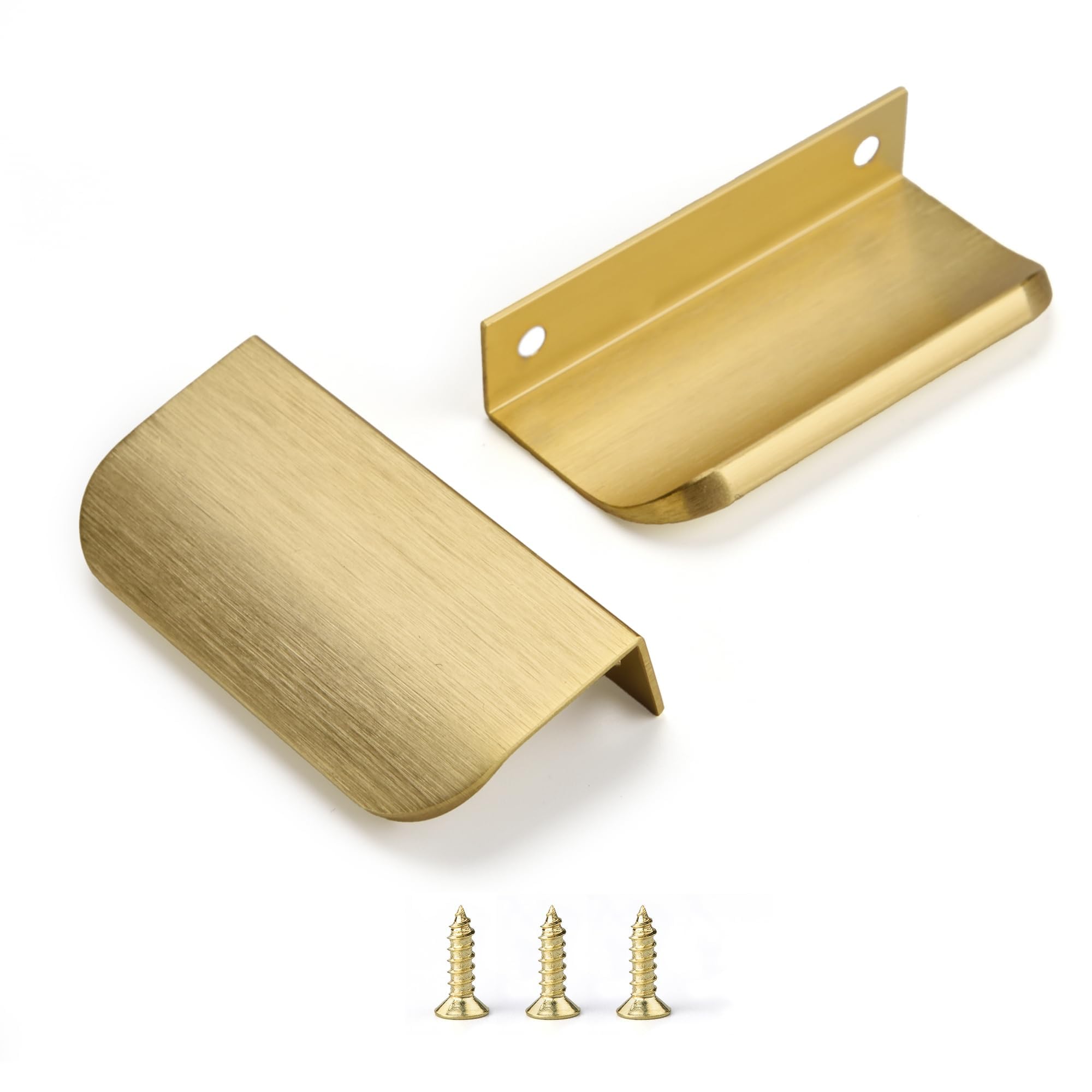 Poignées de tiroir en aluminium brossé 80mm lot de 30 pour cuisine