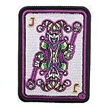 PatchStop Playing Cards Joker Iron On Patches for Clothing Jeans - 2.5x3.25in Small DIY Sew On Patch for Jackets Bags - Embroidered Gambling Decorative Patches