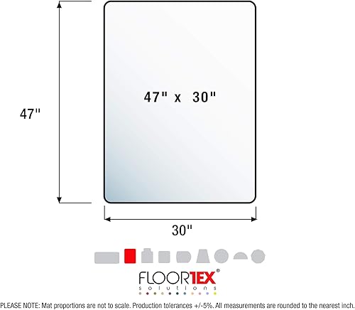 Miniatura 13 de Floortex Alfombrilla de policarbonato para silla de 53" x 48" para suelos duros
