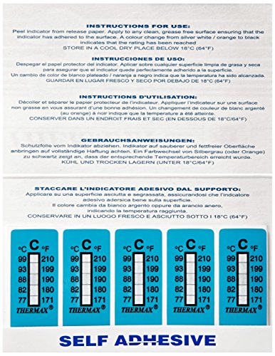neoLab Temperatur-Messstreifen, 77° C bis 99° C, 10 Stück