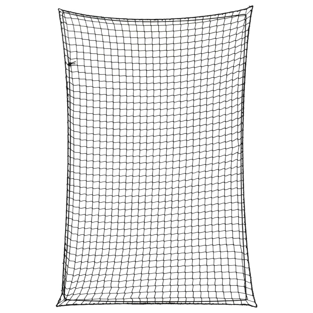 Anhängernetz mit Gummiseil Schwarz aus Polypropylen 3x2 m, UV-beständig und wetterfest, universell für Anhänger, Lkw, SUV und Pkw, elastisch zur Ladungssicherung und sicheren Befestigung