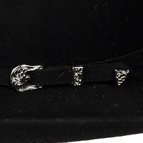 Miniatura 4 de ARIAT Sombrero de vaquero de lana juvenil Maverick Western, color negro