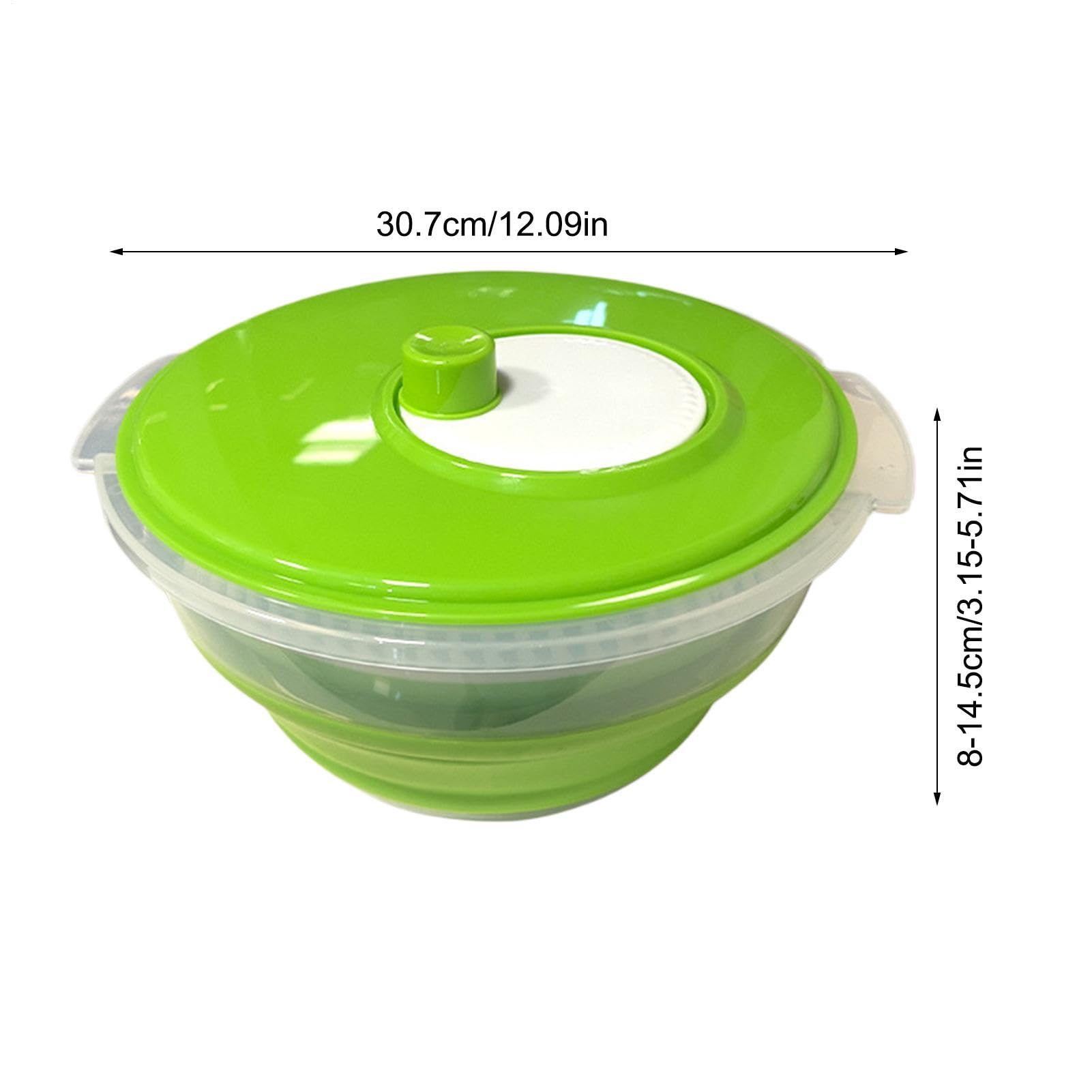 Generisch Escurridor De Ensalada Portátil, Plegable, Manual, Secadora Y Deshidratador | Centrifugadora de frutas con función de lavado para lavar y limpiar hojas, bayas, y para cocina y