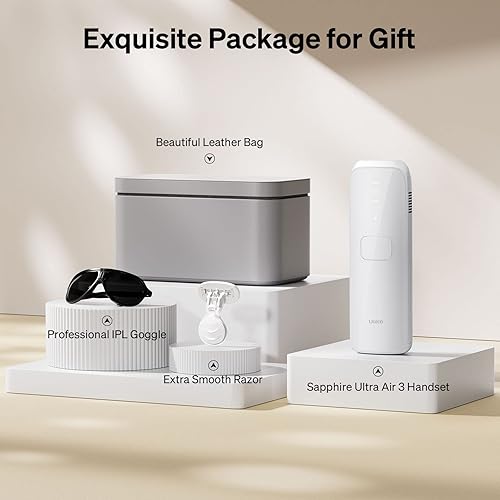 Miniatura 4 de Ulike Depilación láser para mujeres y hombres, depilación Air 3 IPL con sistema de refrigeración de hielo de zafiro para resultados indoloros y