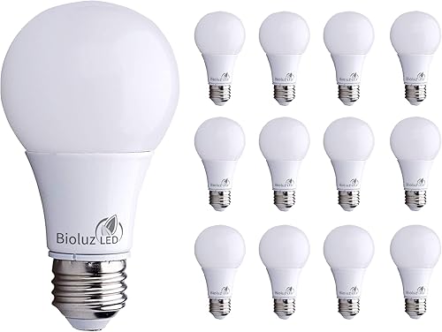 Bioluz LED Bombillas LED de 60 W, 2700 K, blanco cálido, 9 W, 60 W, no regulable, bombillas LED A19, paquete de 12