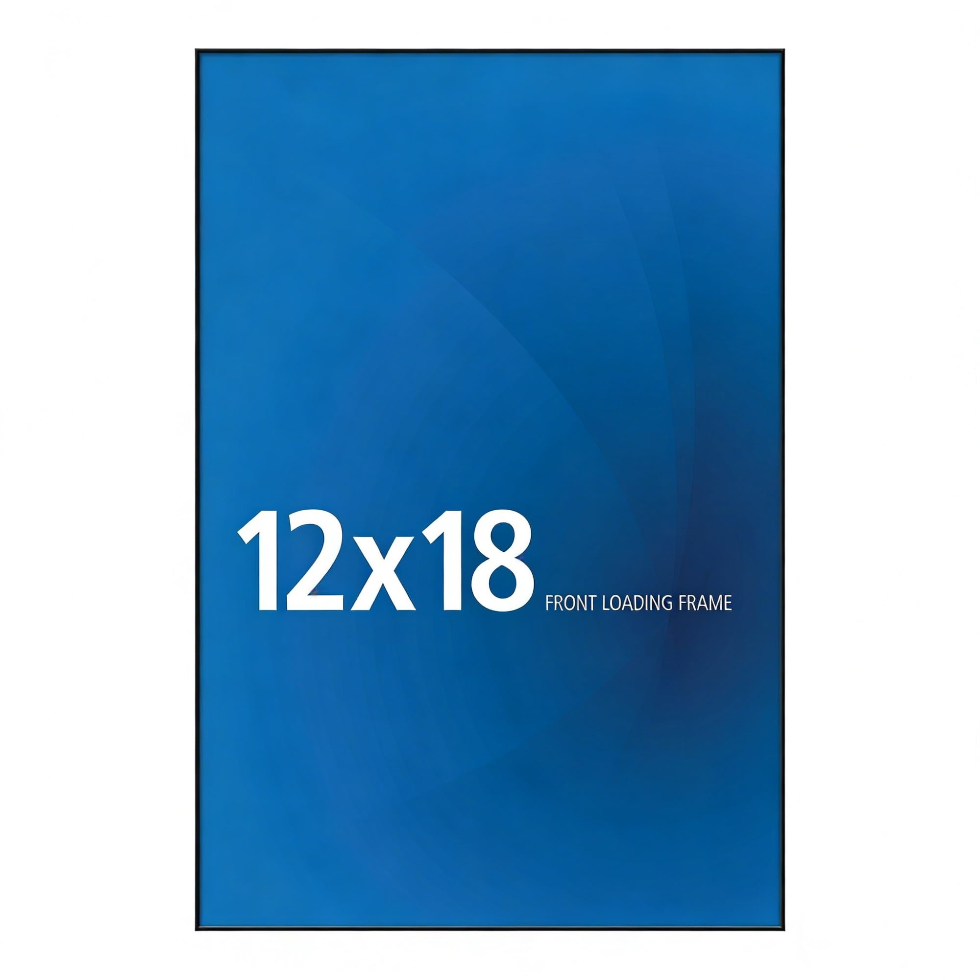 PZRDSHU 12x18 Black Front Loading Picture Frame For Wall Or Tabletop Display