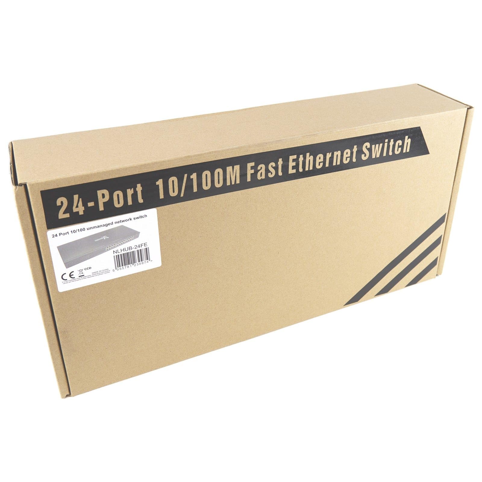 Newlink 24 Ports Rack Montable 19 inch Unmanaged Rapide Ethernet Commutateur [Cat5e - 24 Port]