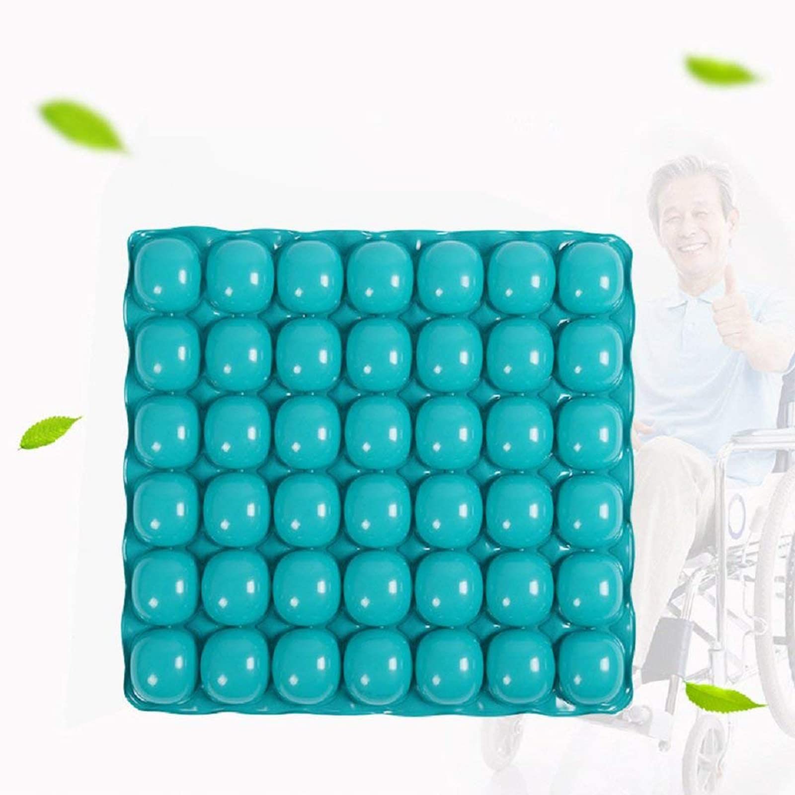 NEFSO Almohada para el Dolor de Cama, cojín de Dona Inflable para el Dolor de coxis, cojín para Asiento de hemorroides, cojín antiescaras para úlceras por presión, Silla de Ruedas, Verde (Verde)