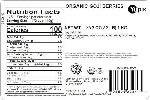 Yupik Organic Dried Goji Berries thumb #1