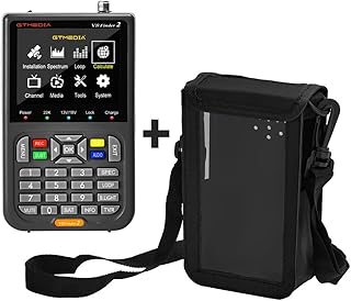 YardGo V8 Satellite Finder Meter, Signal Finder Digital FTA DVB-S/S2/S2X Signal Measuring Meter Detector Receiver, H.264 Digital Satellite Signal Strength Meter Detector for Home and Camping