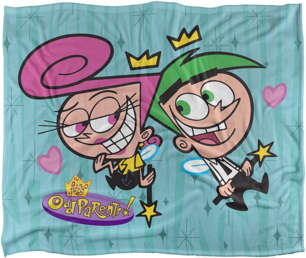 Fairly Odd Parents Blanket, 50"x60" Wanda and Cosmo in Love Silky Touch Super Soft Throw Blanket