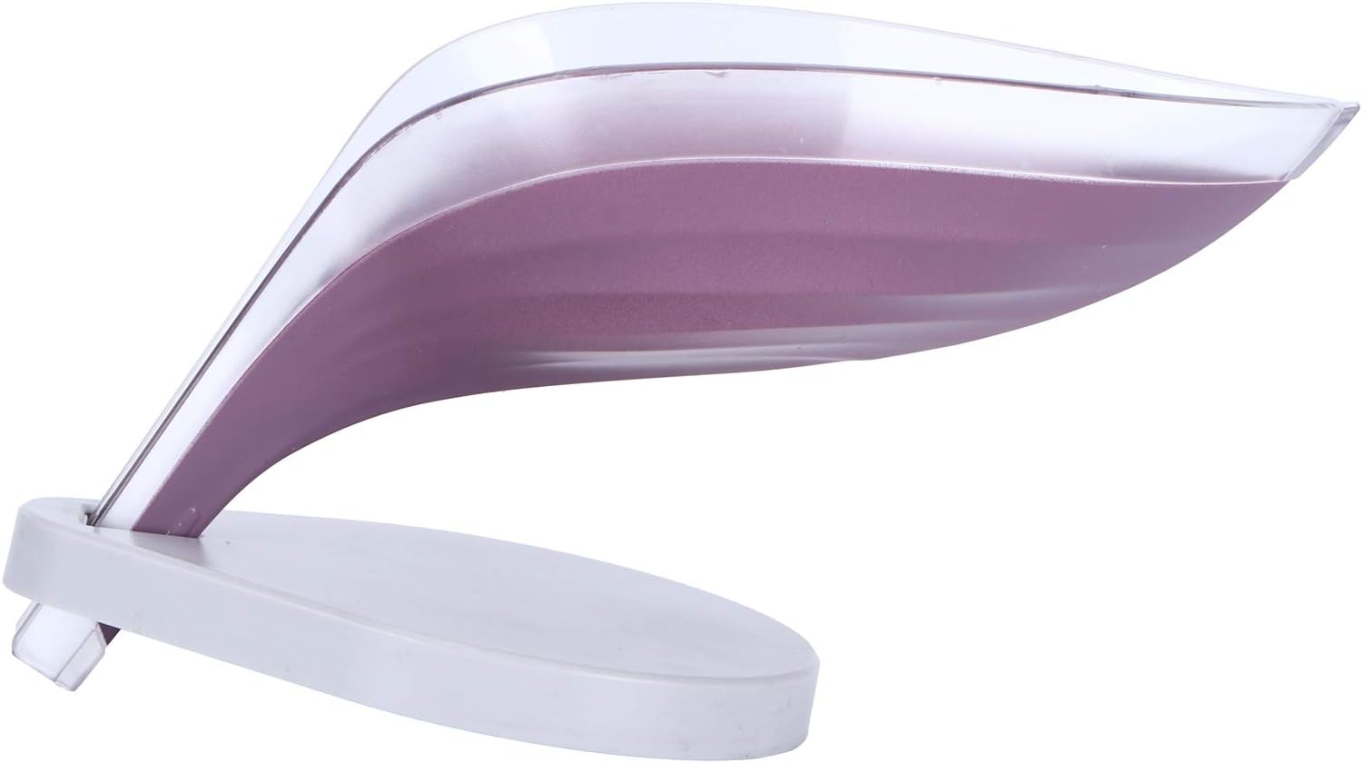 Leaf Shape Self-Draining Soap Holder Dish with Suction Cup, ABS and AS Material, 5.5x7.1 Inch, for Shower, Bathroom, Kitchen Sink