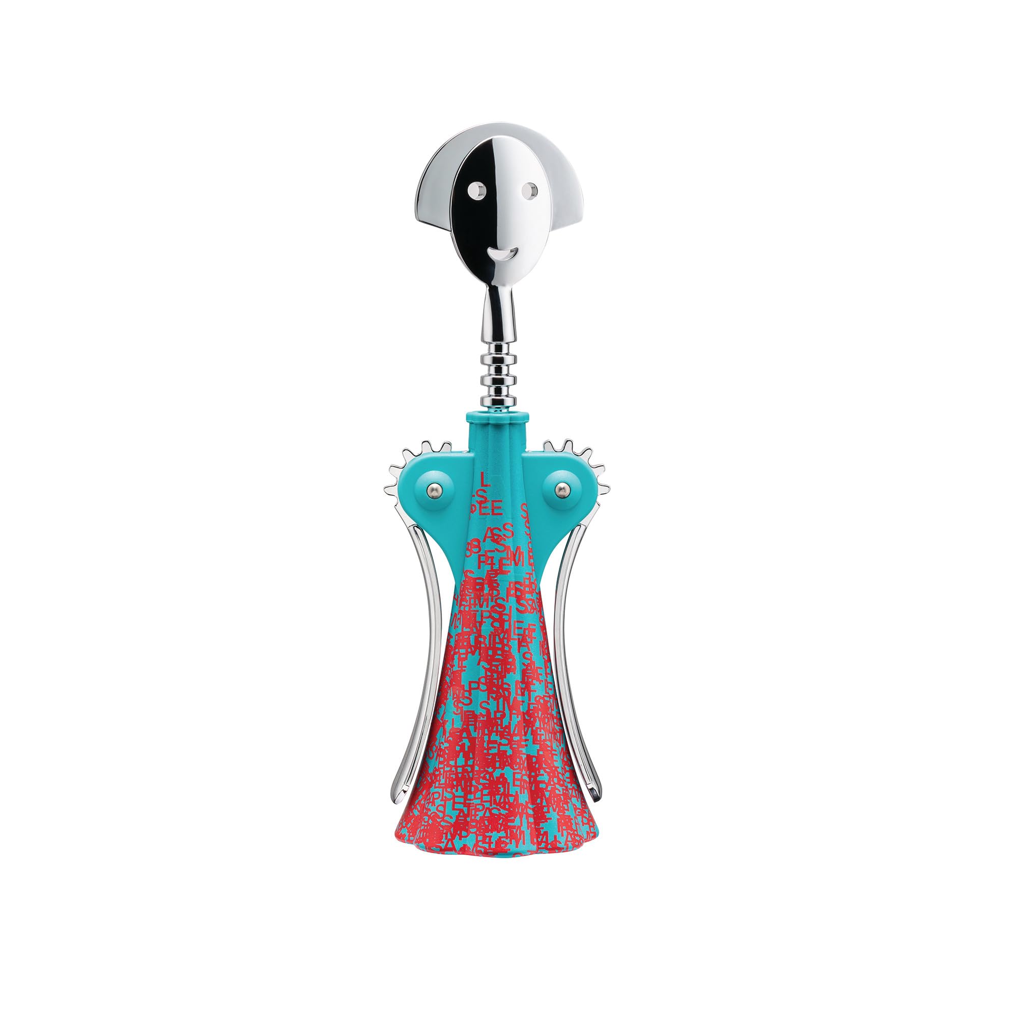 Alessi Anna G. Liquid AM01A 6 Cavatappi di Design, in AlkiPaper e Zama Cromata, Fosforescente, Multicolore