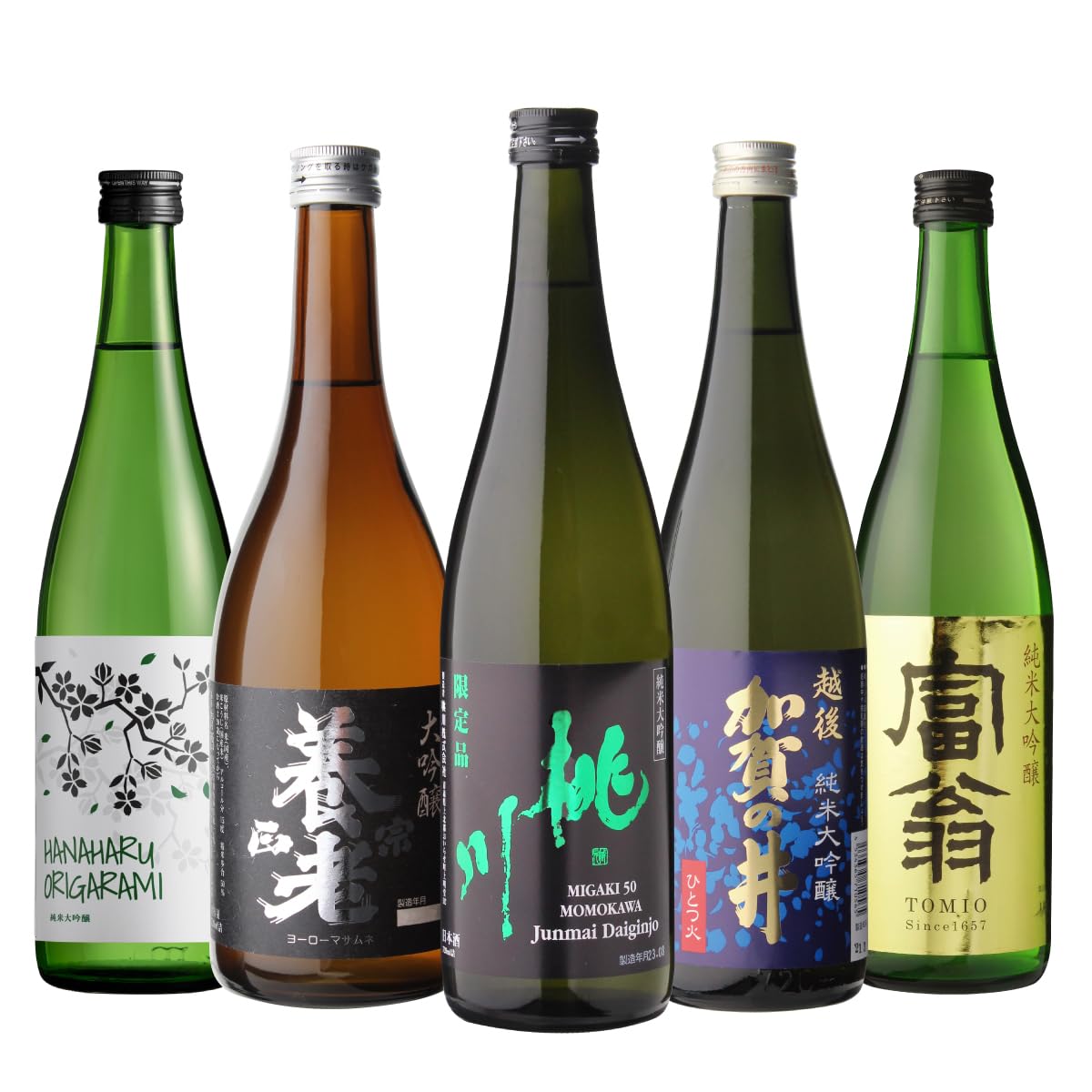 Amazon.co.jp: すべて純米大吟醸 720ml×5本セット 飲み比べ 詰め合わせ 
