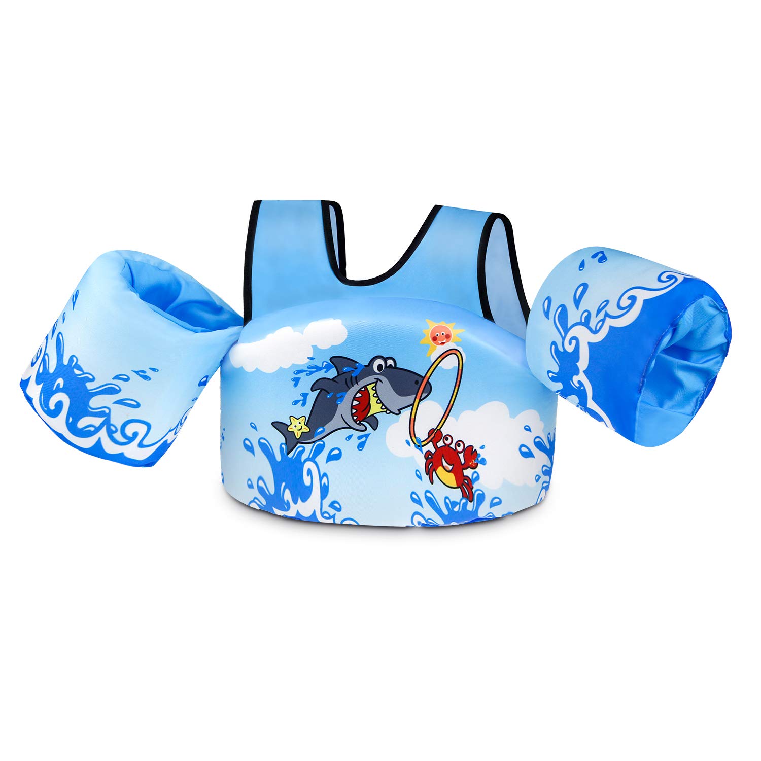 Rrtizan Baby Kids Swim Vest - Buoyancy Aid Swimming Learning Training Jackets for Child 2-6 Years, 14-30 kg Toddler Boys & Girls, ideal Flotation Swimwear with Safety Buckle