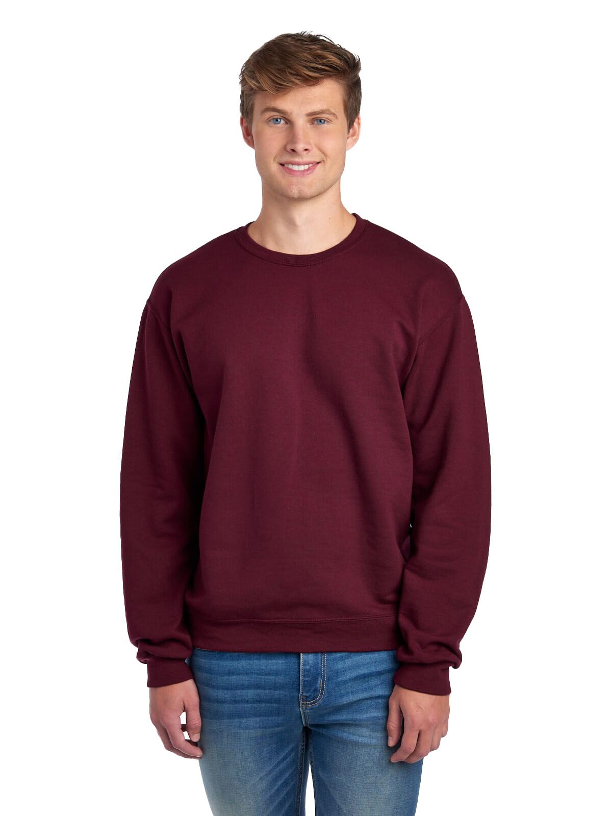 Jerzees Men's NuBlend Fleece Hoodies and Sweatshirts, Sweatshirt - Maroon, S