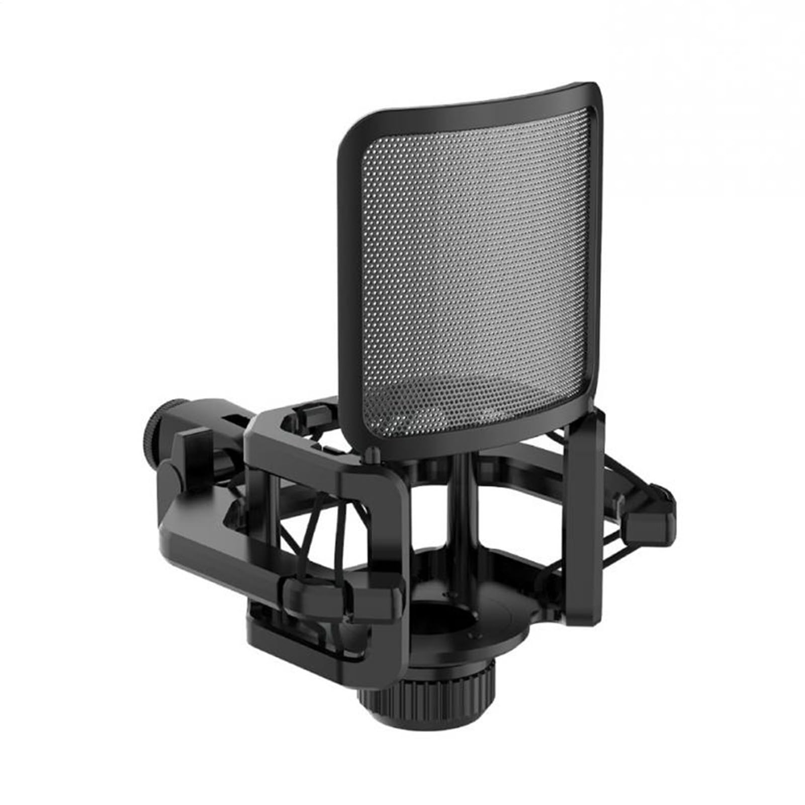 Universàl Microphone Shock Mount with Pöp Filter | Anti-Vibration Pöp Filter Mask Shield | Sound Shield Guard Windscreen for 21-62mm Diameter Míc (No Need for Screw Adapters)