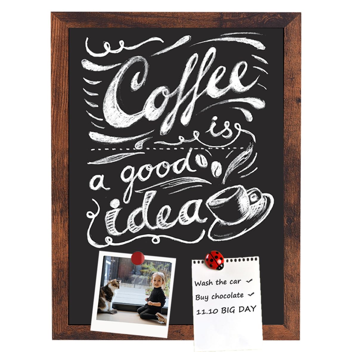 Amazon | Umtiti 磁気表面黒板 11.8インチ x 15.7インチ ヴィンテージ