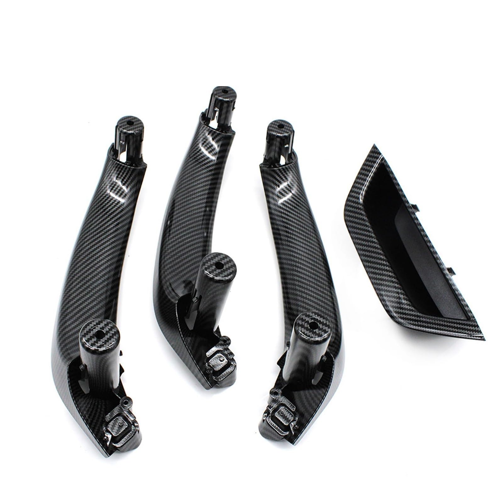 PBPLZWVWA Car Inside Door Handle Pull Trim Cover for X3 X4 F25 F26 4PCS Passenger Door Inside Handle Cover Armrest Panel Inner Pull Trim LHD RHD(RHD-Carbon Fiber)