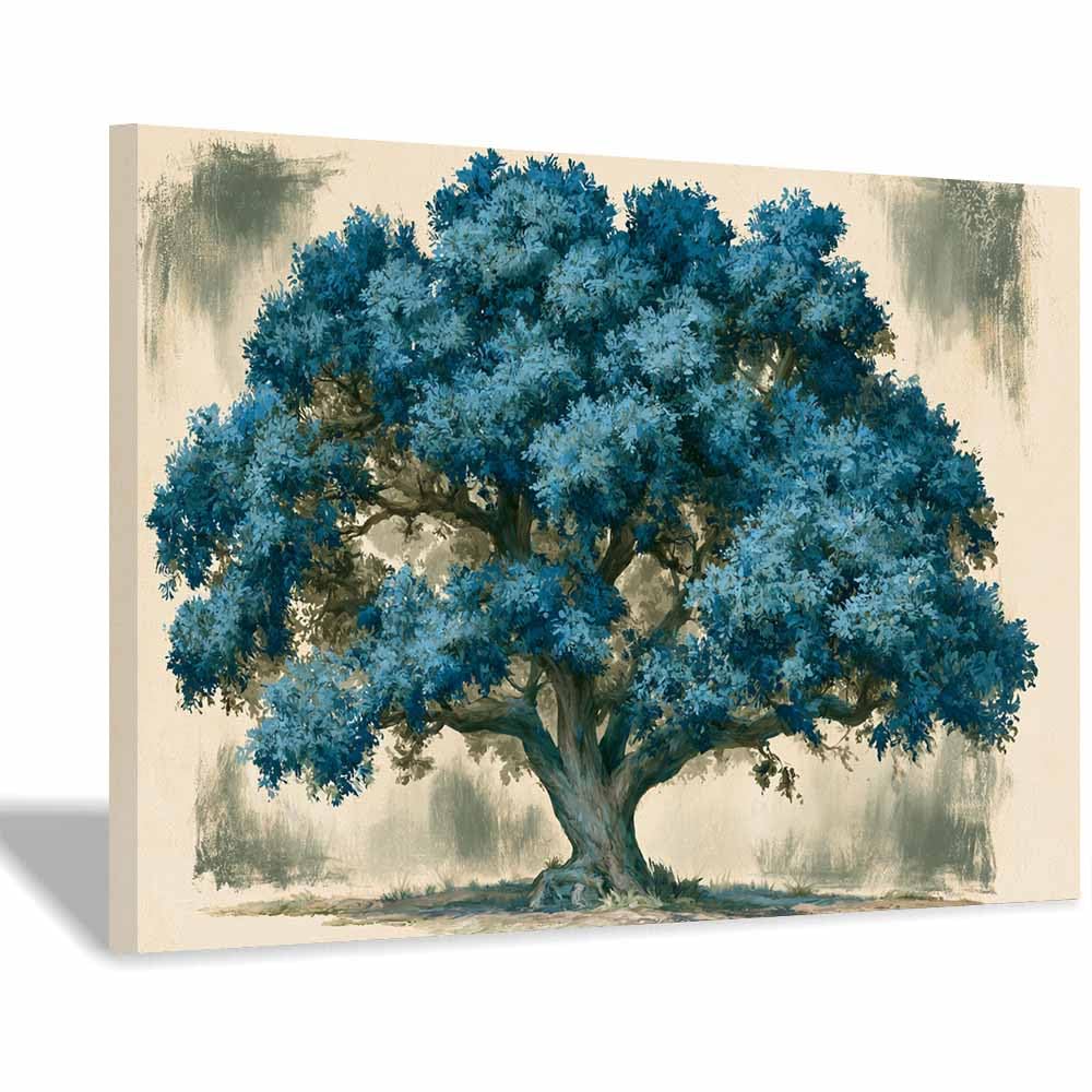 HOQIU Tree Of Life Wall Art Glowing Ices willows tree canvas prints, nature wall art, for Bathroom Home Office Decor(Multicolor)-60x80cm Framed