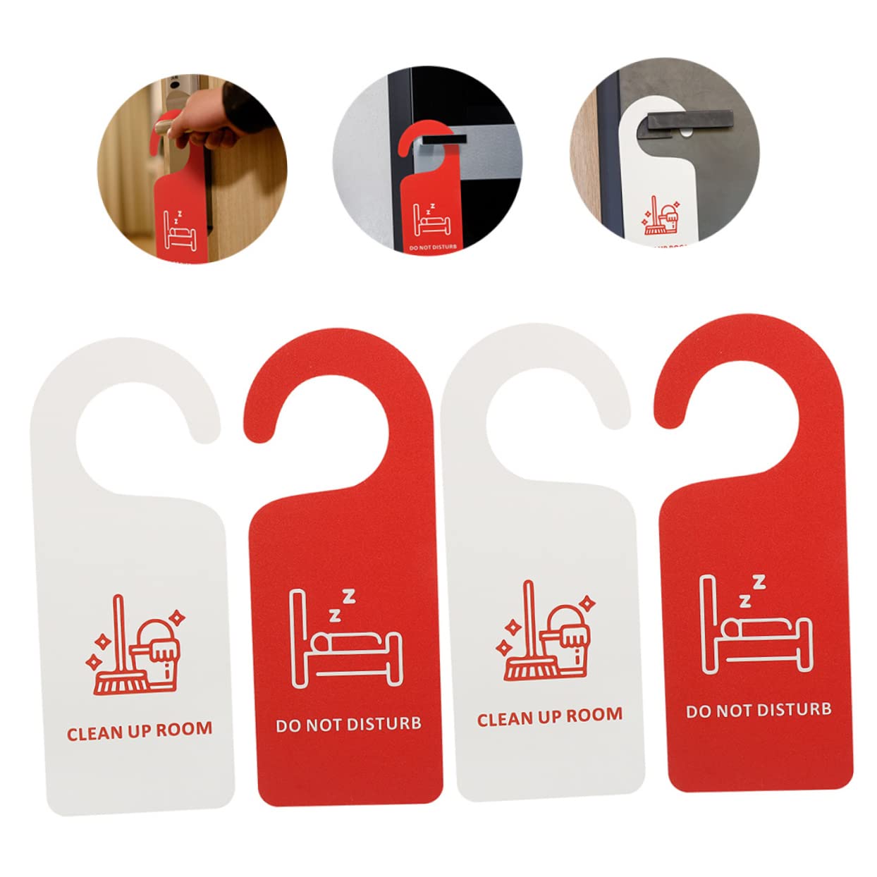 16pièces Panneau De Porte Ne Déranger Et Nettoyer Enseigne De Porte Pour Et Bureau Accessoire Pratique Pour Et Service De Nettoyage