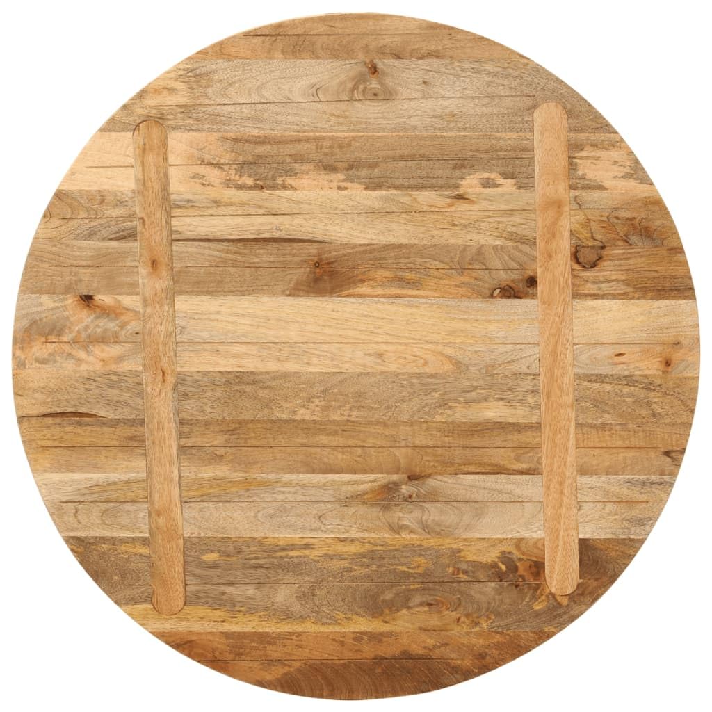 vidaXL Tablero de Mesa Redondo Madera Maciza de Mango Ø 70x2,5 cm, Superficie de Mesa, Tablero de Mesa de Madera, Tablero de Mesa de Centro