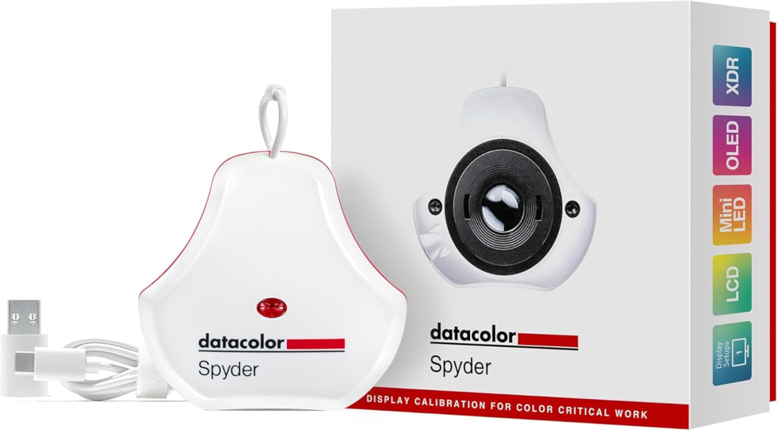 datacolor Spyder - Monitor Calibrator for Graphic Designers, Photographers, and Content Creators, Shows You True Colors, Works on OLED Monitors & LED Screens, Easy-to-Use Color Calibration Tool