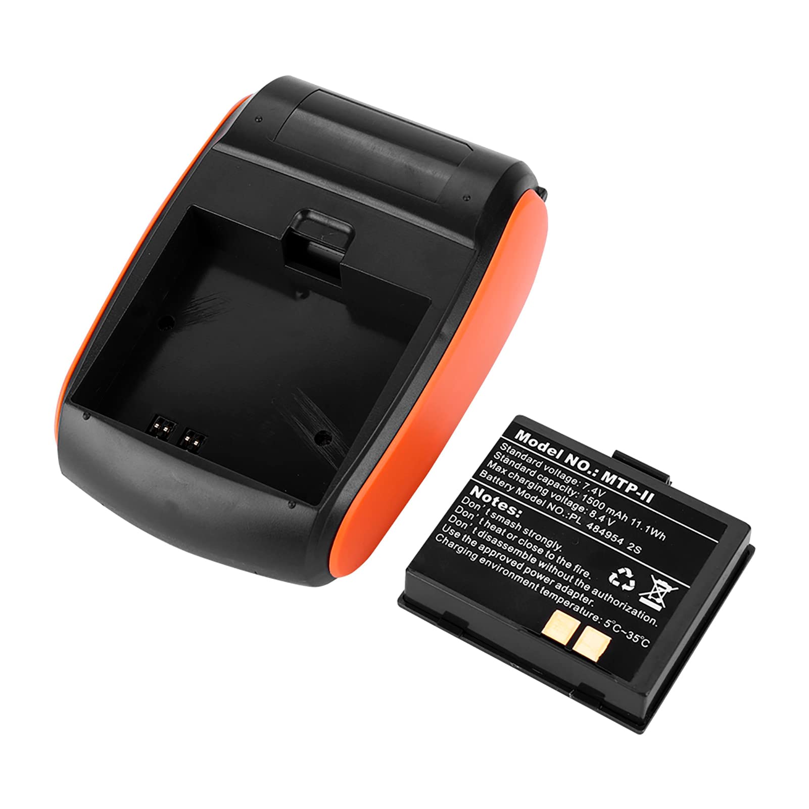 Annadue Imprimante de Reçus Thermique Portable sans Fil Bluetooth 58 mm Mini USB POS iOS Android Orange