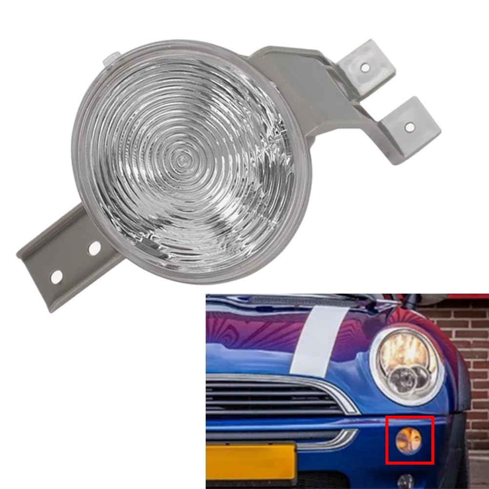 Newsmarts 1Pc Fog Light(without bulb) Left Side Turn Signal Automotive Light Front Turn Signal Left for BMW for MINI COOPER R52 Convertible 2004-2008