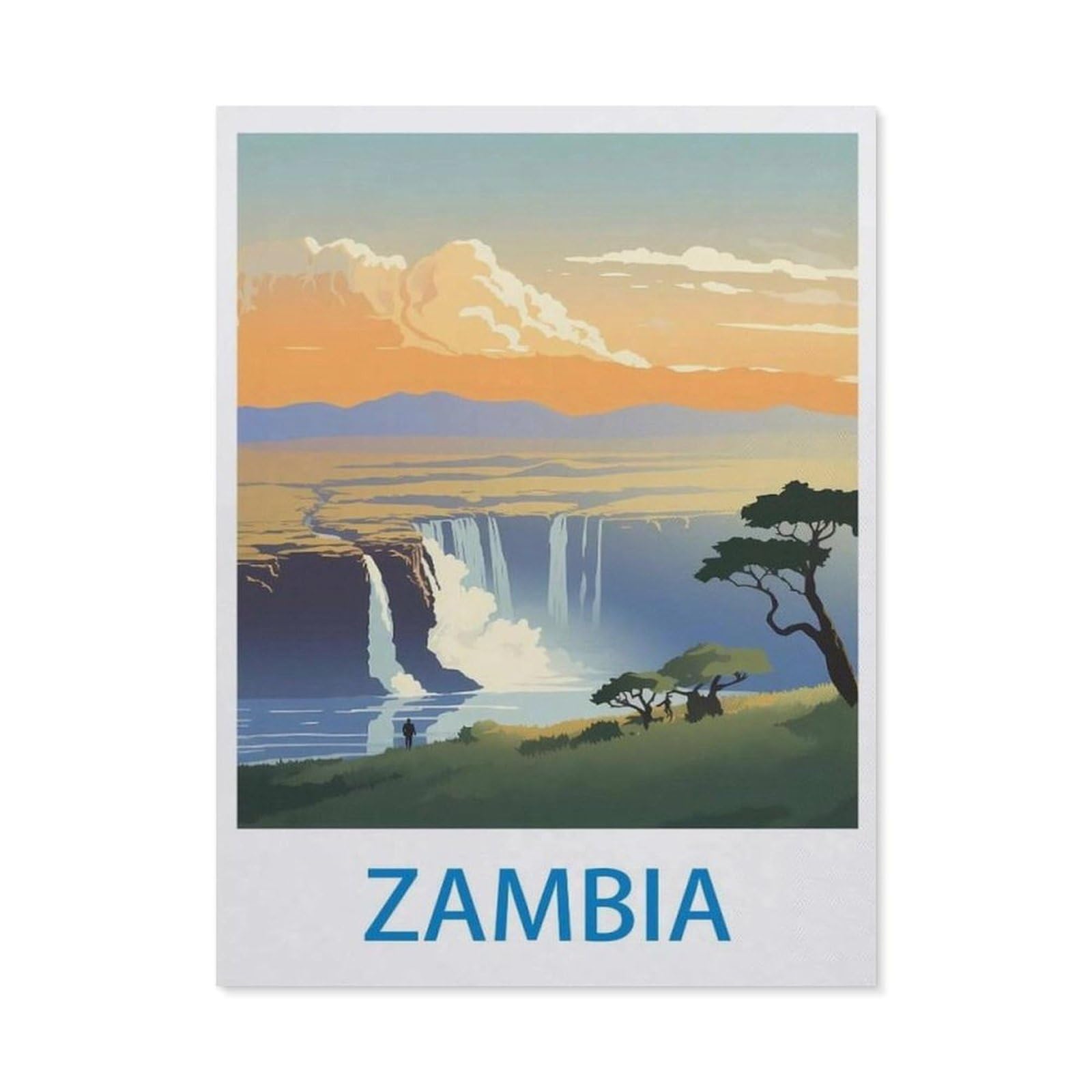 BEAYODKP 5D DIY Diamond Painting，Zambia（30x40cm）