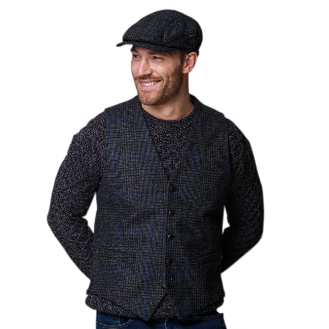 mucros weavers Men's Tweed Vest - Police Blue-picture-39