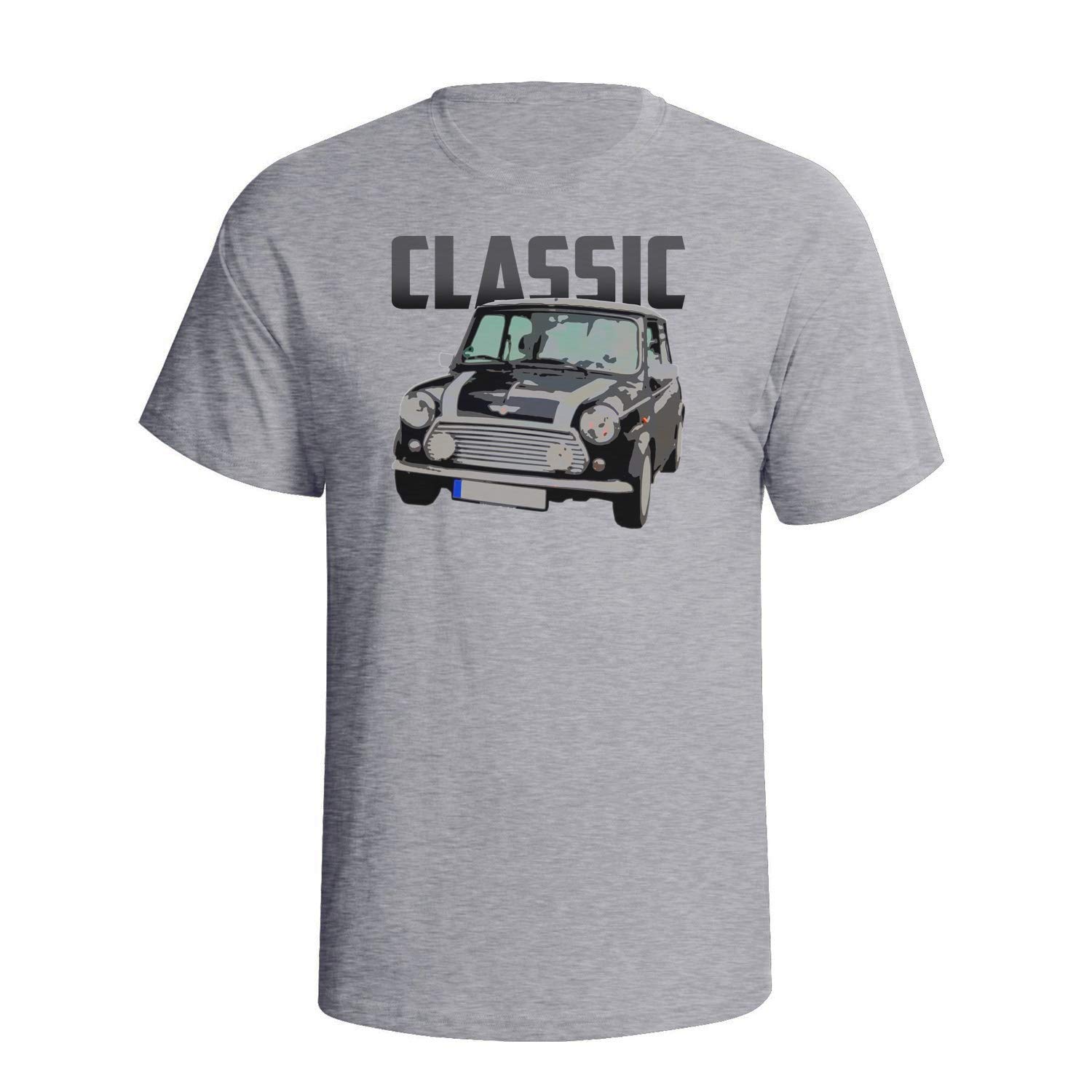 Fuelly Threads Mini Classic - Mens Organic Cotton Retro Car T-Shirt Grey