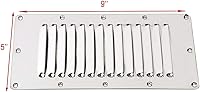 Vista 2 de Amarine Made Ventilación marina rectangular con listones de acero inoxidable para yates y barcos - 07720S - 5" X 9" (4)