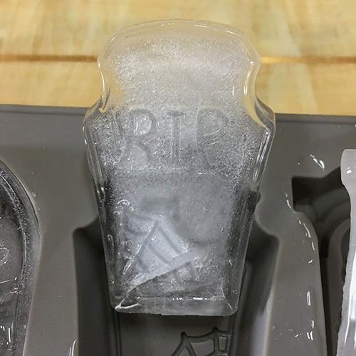 Miniatura 3 de Molde De Silicona De Halloween RIP Gravestone Ice Cube Bandejas Pastel Chocolate Fondant Cake Hornear Herramientas De Bricolaje - Gris