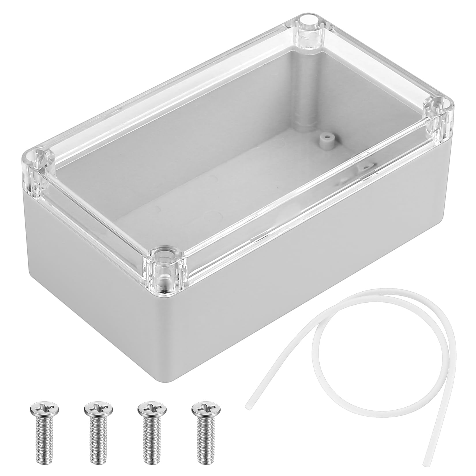 Plastikowa obudowa elektroniczna ABS, wodoszczelna IP65, pusta obudowa z tworzywa sztucznego z przezroczystą pokrywką, przemysłowa skrzynka przyłączeniowa, puszka rozdziel