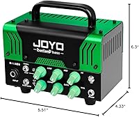 Vista 7 de JOYO Bass Mini Amp Head 50 W Preamplificador híbrido tubo amplificador de potencia cabeza con 3 bandas EQ y Bluetooth