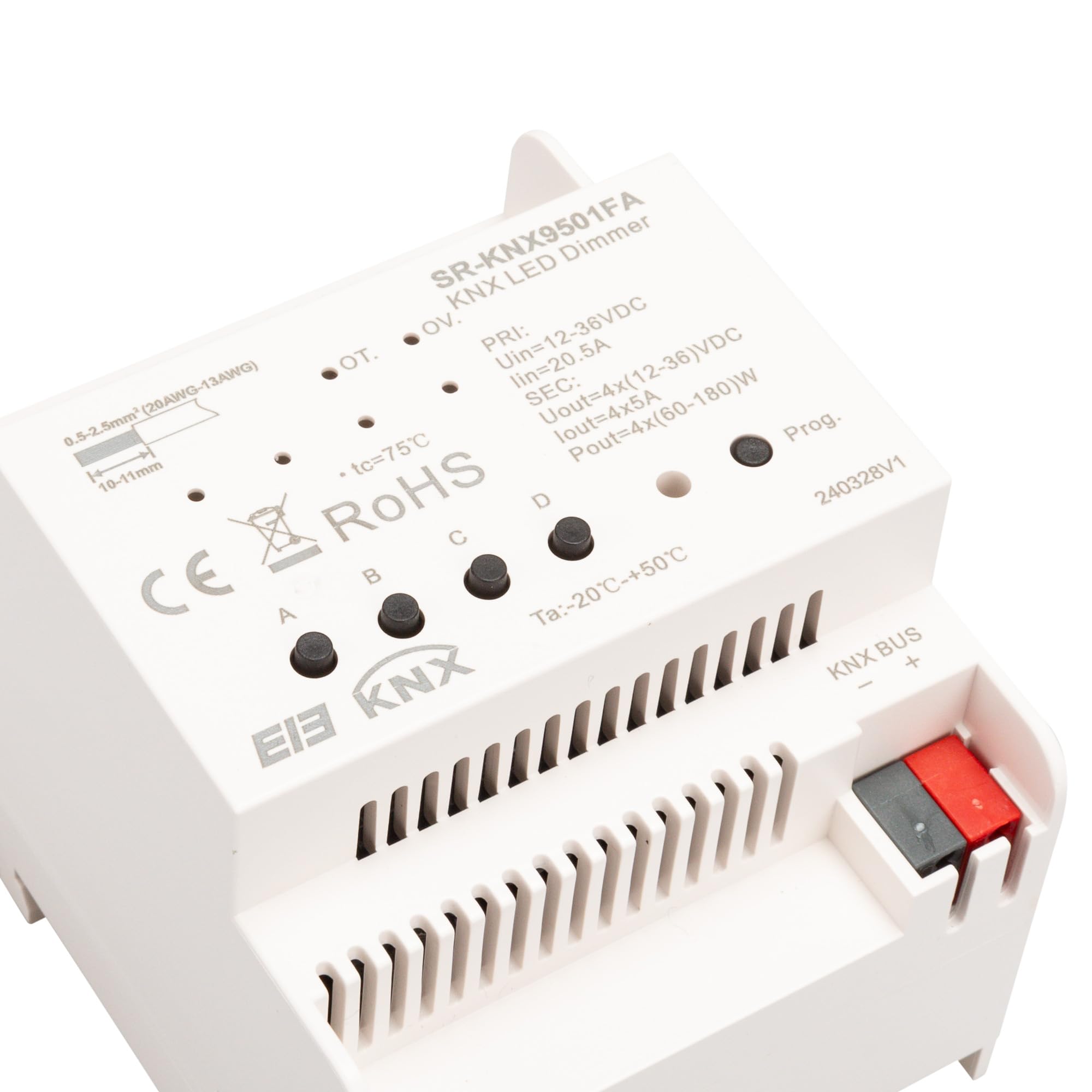 Din-Rain KNX-BUS Controller SR-KNX9511FA Dimmer 12-36V DC 4CH 5A