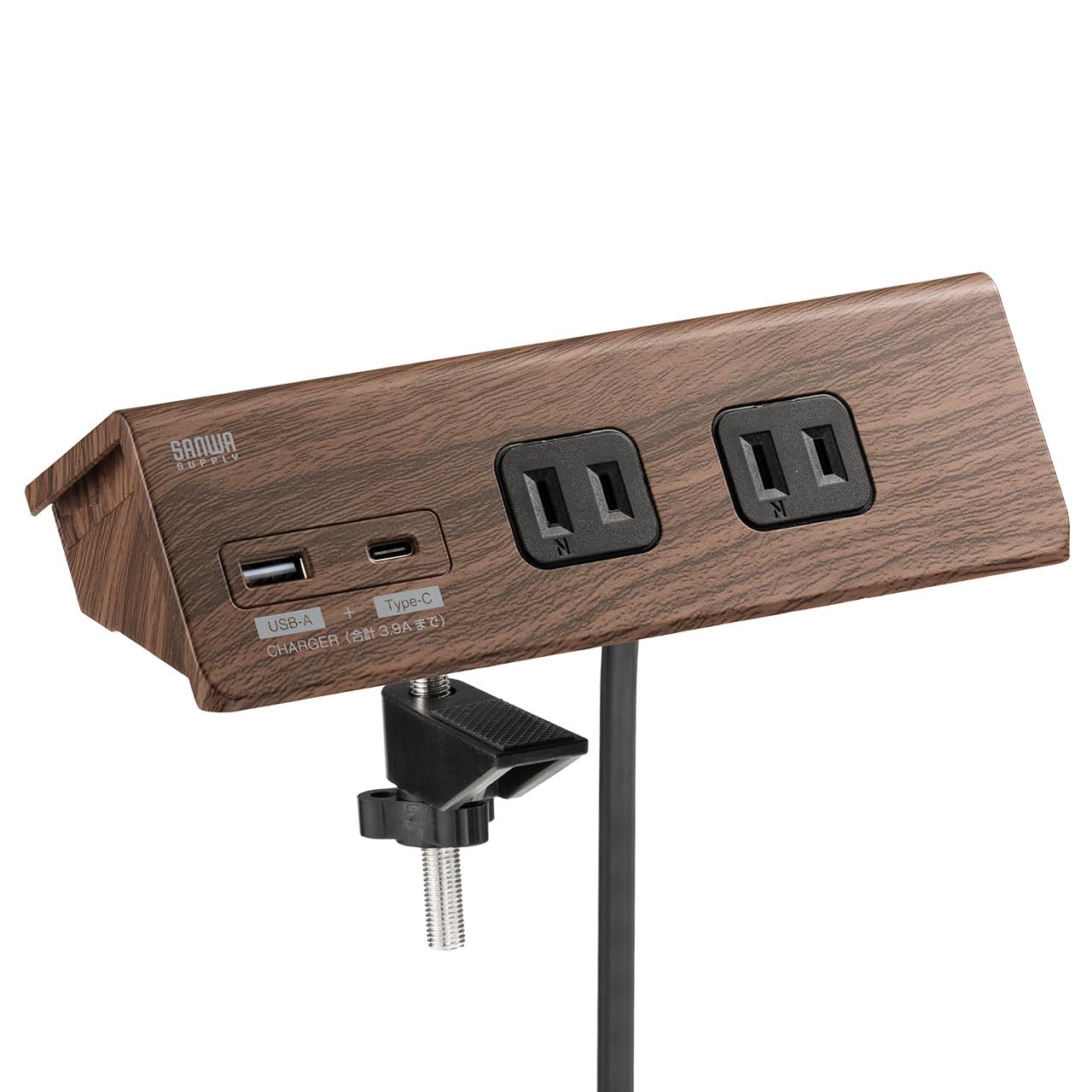 Amazon.co.jp: サンワダイレクト 卓上電源タップ クランプ 固定式 AC4