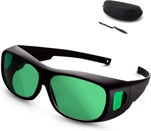 JAMSUNG Gafas para sala de cultivo, gafas hidropónicas para interiores con estuche para gafas