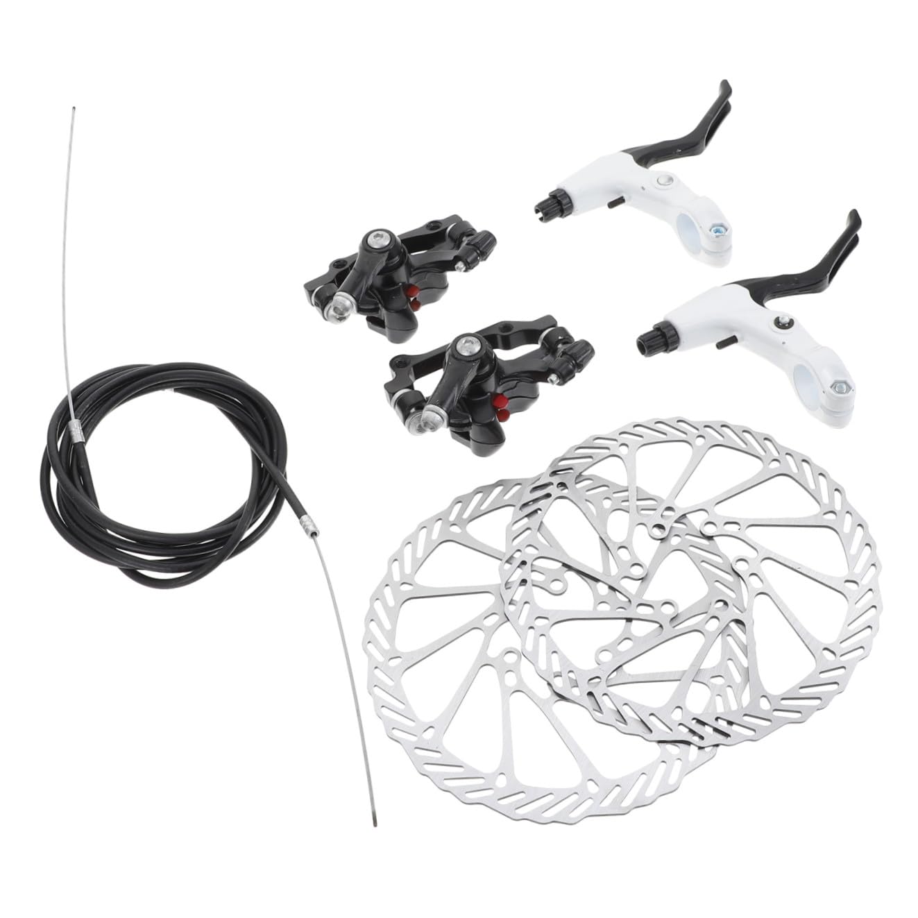 ifundom Juego De Frenos De Disco para Bicicleta De Montaña y Carretera Pastillas De Freno Huecas De Alta Durabilidad Resistentes Diseño Antideslizante para Ciclismo Al Aire Libre